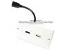 Placa Tapa Decora HDMI 4k pigtail + USB 2.0 en ABS